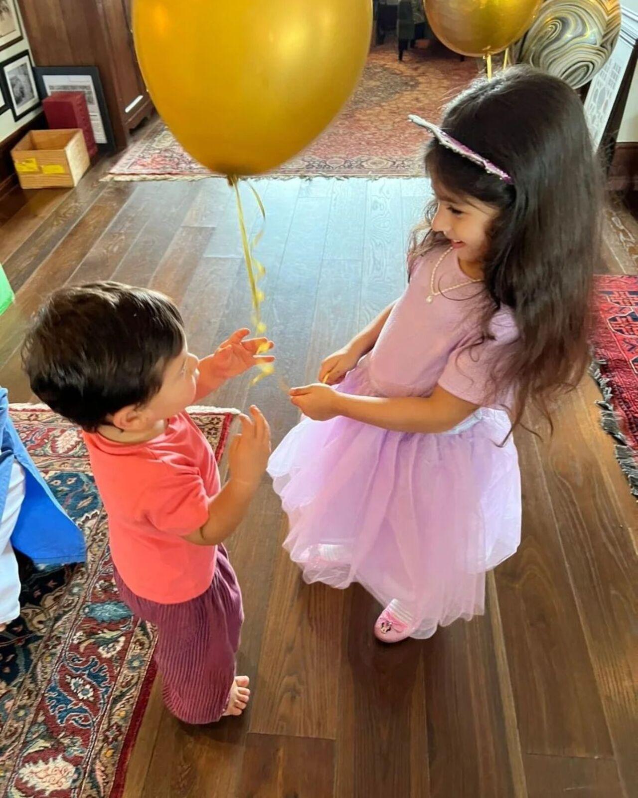 Inaaya Naumi Kemmu took over the role of a protective big sister when Jeh Ali Khan was with her at a party